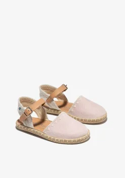 Sapatos De Cerimónia-Conguitos Alpercatas Bordadas Com Fivela Rosa