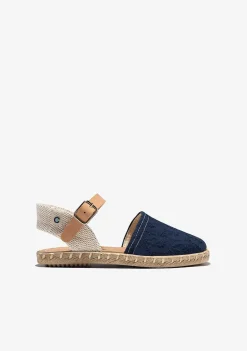 Sapatos De Cerimónia-Conguitos Alpercatas Bordadas Marinha