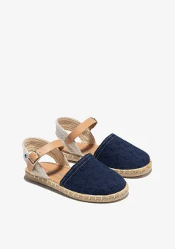 Sapatos De Cerimónia-Conguitos Alpercatas Bordadas Marinha