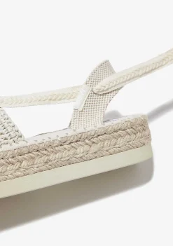 Sapatos De Menina-Conguitos Alpercatas De Alcas Bege Preto E Branco