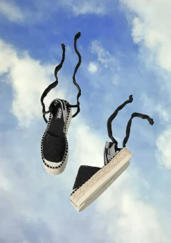 Sapatos De Menina-Conguitos Alpercatas De Croche Pretas P&B