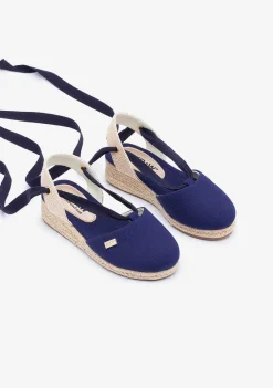Alpercatas-Conguitos Alpercatas De Cunha Azul-Marinho Para Menina