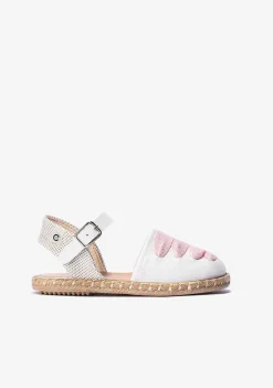 Alpercatas-Conguitos Alpercatas De Fivela Brancas Rosa De Menina