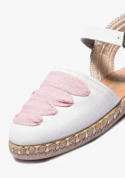 Alpercatas-Conguitos Alpercatas De Fivela Brancas Rosa De Menina