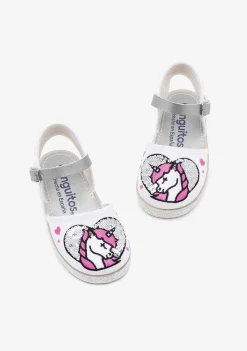 Alpercatas-Conguitos Alpercatas De Lantejoulas Unicornio Para Menina