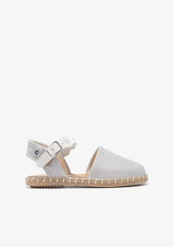 Sapatos De Menina-Conguitos Alpercatas De Strass Branco