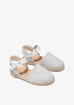 Sapatos De Menina-Conguitos Alpercatas De Strass Branco