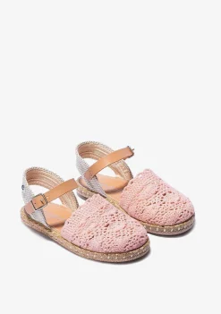 Sapatos De Cerimónia-Conguitos Alpercatas Macrame Rosa