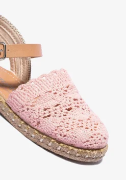 Sapatos De Cerimónia-Conguitos Alpercatas Macrame Rosa