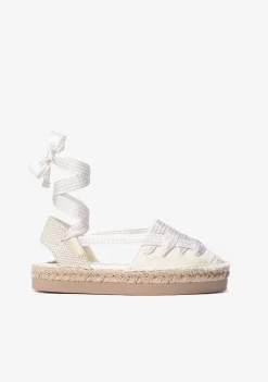 Sapatos De Cerimónia-Conguitos Alpercatas Menina Bege Lona P&B