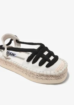 Sapatos De Menina-Conguitos Alpercatas Off White Alpercatas B&W