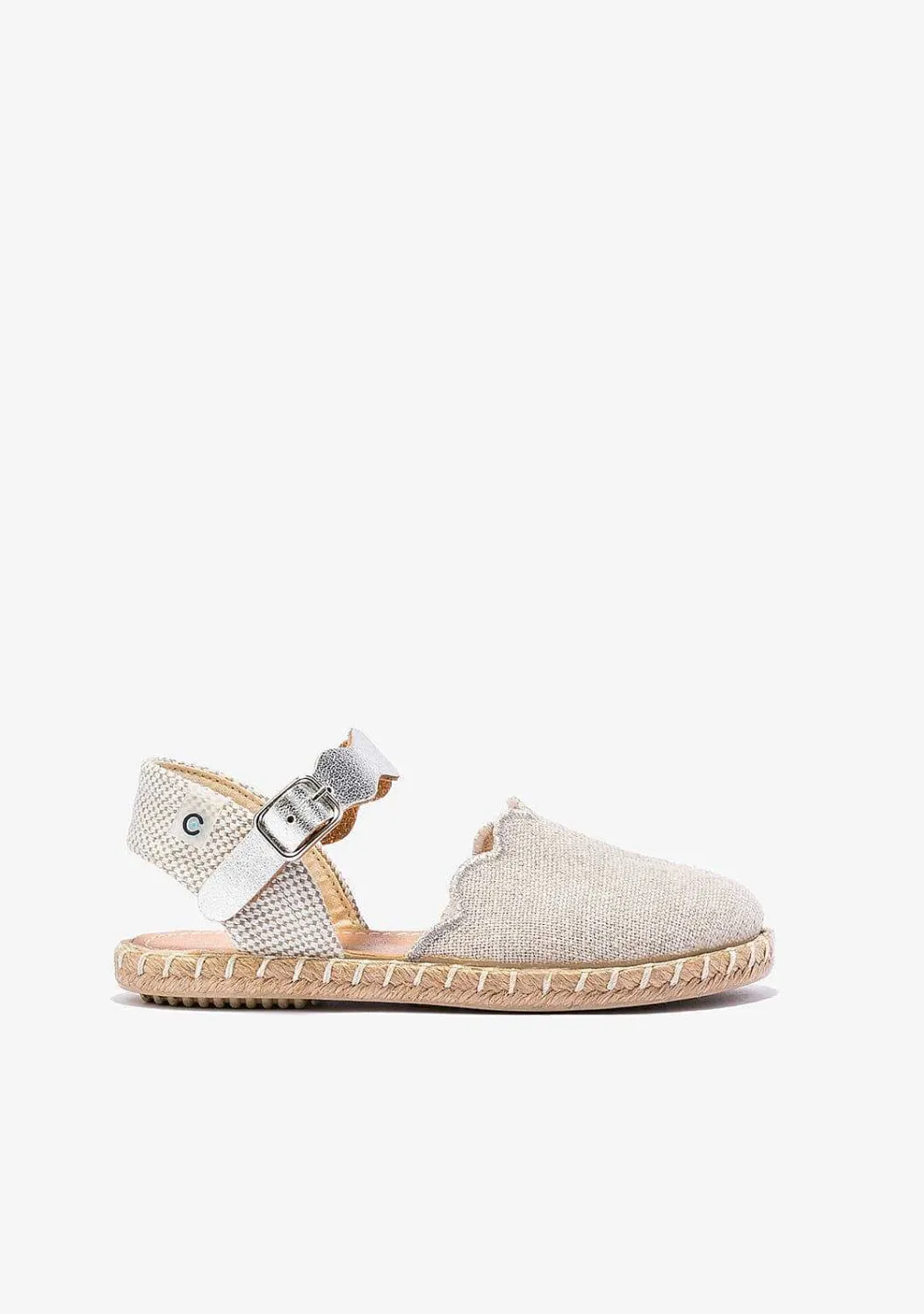 Sapatos De Menina-Conguitos Alpercatas Ondas Prateadas De Menina Metalizadas