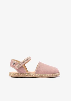 Alpercatas-Conguitos Alpercatas Rosa De Menina Metalizadas