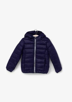 Roupas De Menina-Conguitos Anorak Reflexivo Reciclado Azul Marinho Feminino
