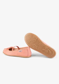 Sapatos Rasos-Conguitos Bailarinas Basicas Coral De Menina