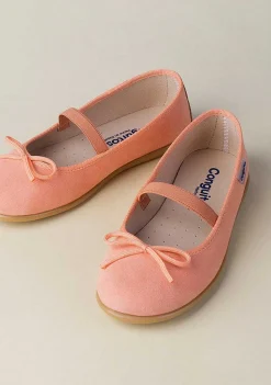 Sapatos Rasos-Conguitos Bailarinas Basicas Coral De Menina