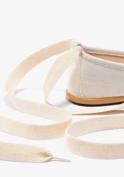 Sapatos De Cerimónia-Conguitos Bailarinas Bege Com Laco Menina P&B