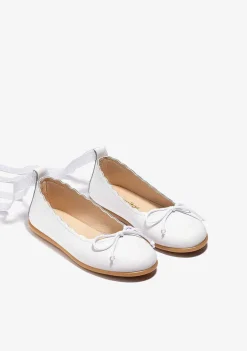 Sapatos De Cerimónia-Conguitos Bailarinas Com Alca Branca Waves P&B