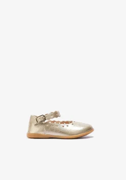 Sapatos De Cerimónia-Conguitos Bailarinas Com Fivela Platina Para Bebé