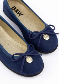 Sapatos Rasos-Conguitos Bailarinas Da Marinha Feminina