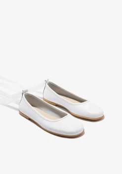 Sapatos De Cerimónia-Conguitos Bailarinas De Alca Branca Preto E Branco