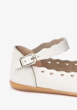 Sapatos De Menina-Conguitos Bailarinas De Fivela Bege De Menina