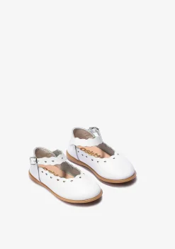Sapatos De Cerimónia-Conguitos Bailarinas De Fivela Branca Para Bebé