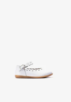 Sapatos De Cerimónia-Conguitos Bailarinas De Fivela Branca Para Bebé