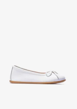 Sapatos De Cerimónia-Conguitos Bailarinas De Laco Branco Menina Napa P&B