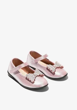 Sapatos De Cerimónia-Conguitos Bailarinas De Laco Rosa Para Menina