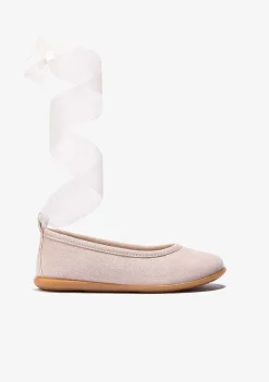 Sapatos De Cerimónia-Conguitos Bailarinas De Laco Rosa Para Menina