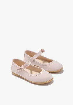 Sapatos De Cerimónia-Conguitos Bailarinas De Strass Rosa