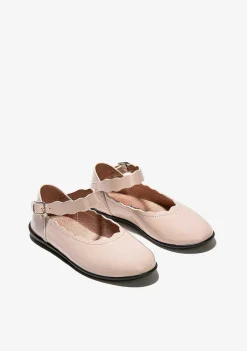 Sapatos De Cerimónia-Conguitos Bailarinas Ondas Rosa De Menina