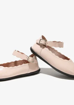 Sapatos De Cerimónia-Conguitos Bailarinas Ondas Rosa De Menina