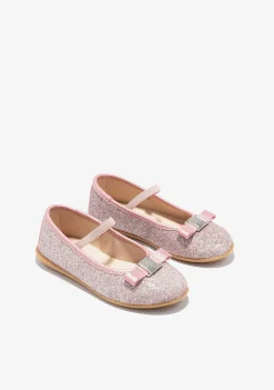 Sapatos De Cerimónia-Conguitos Bailarinas Rosa Brilhantes