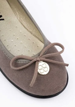 Sapatos Rasos-Conguitos Bailarinas Taupe Para Menina