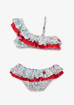 Roupas De Menina-Conguitos Biquini Feminino Com Estampa De Frutas Menta