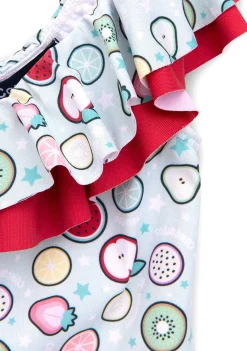 Roupas De Menina-Conguitos Biquini Feminino Com Estampa De Frutas Menta