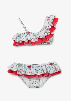 Roupas De Menina-Conguitos Biquini Feminino Com Estampa De Frutas Menta