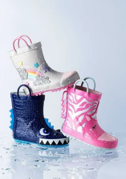 Botas De Chuva-Conguitos Borracha Botas De Chuva Dinossauro Azul