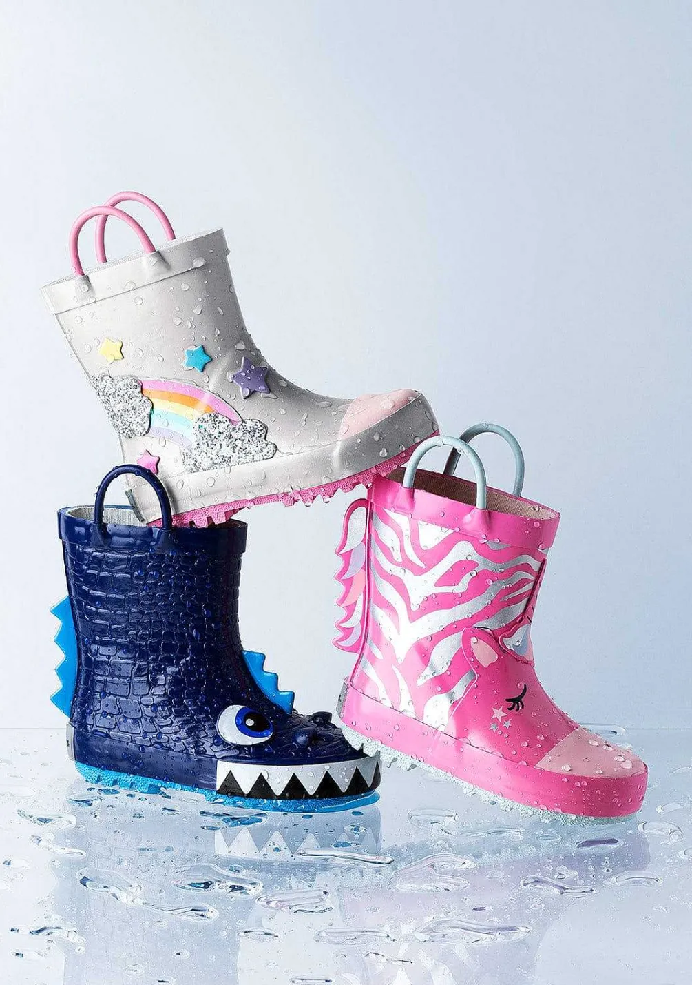 Botas De Chuva-Conguitos Borracha Botas De Chuva Dinossauro Azul
