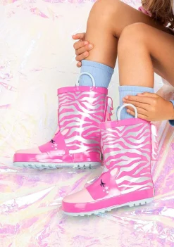 Botas De Chuva-Conguitos Borracha Para Botas De Chuva Unicornio Rosa