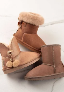 Botas Australianas-Conguitos Botas Australianas Castanhas B&W Com Laco