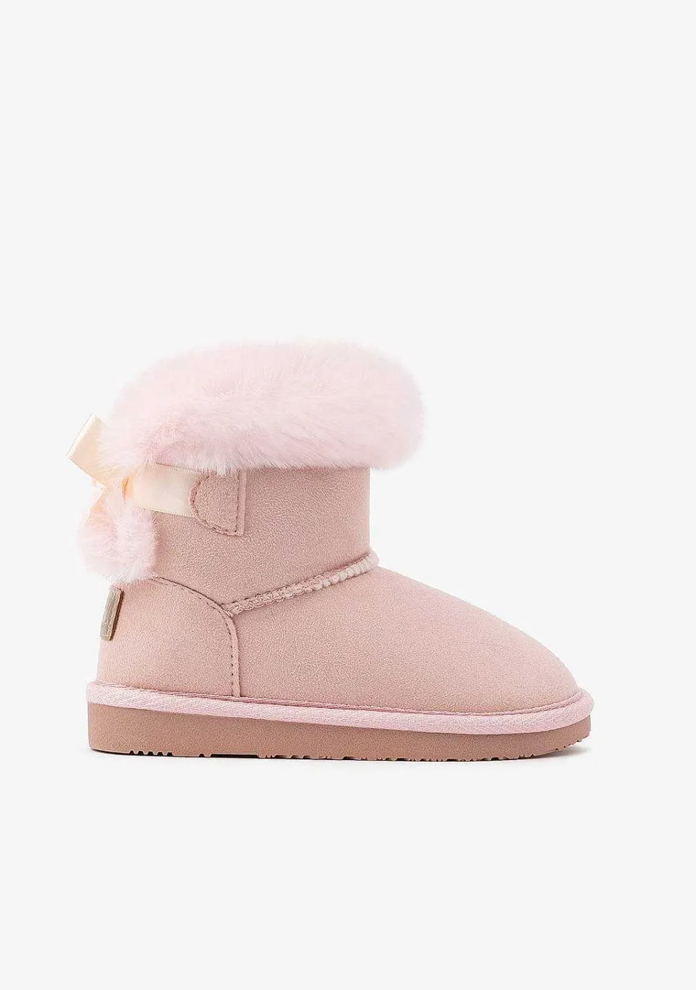 Botas Australianas-Conguitos Botas Australianas Com Laco Rosa Repelente De Agua P&B