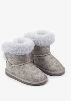 Botas Australianas-Conguitos Botas Australianas Com Laco Metalico Prateado P&B