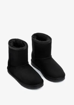 Botas-Conguitos Botas Australianas Com Logotipo Preto Repelente De Agua Em Preto E Branco