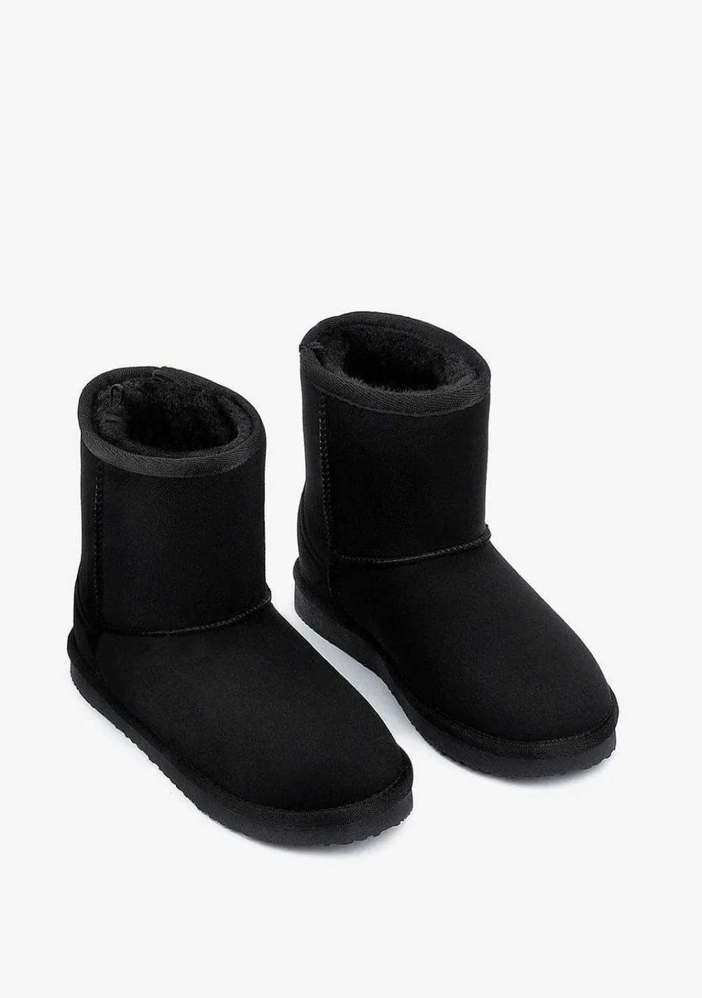 Botas-Conguitos Botas Australianas Com Logotipo Preto Repelente De Agua Em Preto E Branco