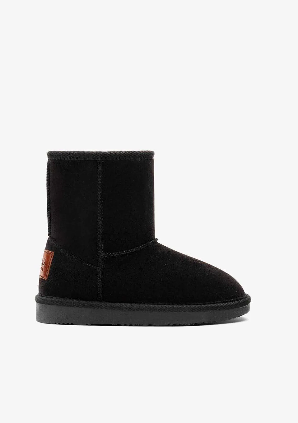 Botas-Conguitos Botas Australianas Com Logotipo Preto Repelente De Agua Em Preto E Branco