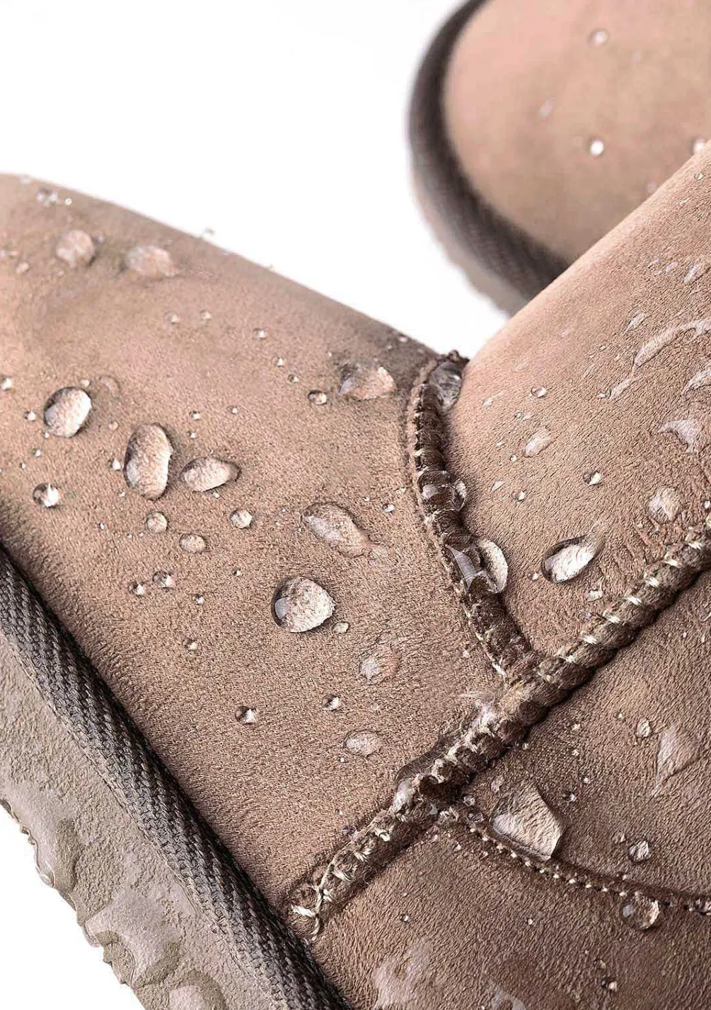 Botas-Conguitos Botas Australianas Com Logo Taupe Repelente De Agua P&B