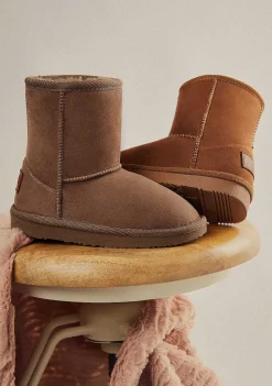 Botas-Conguitos Botas Australianas Com Logotipo Bronzeado Repelente De Agua Em Preto E Branco